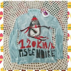 CUSTO GROWING GRAPHIC TURTLENECK TOP NWT